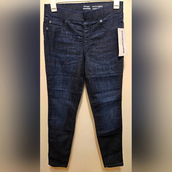 Amazon Essentials Women's Pull-On Jeggings - size 12 Regular, New Dark Wash - Picture 2 of 9